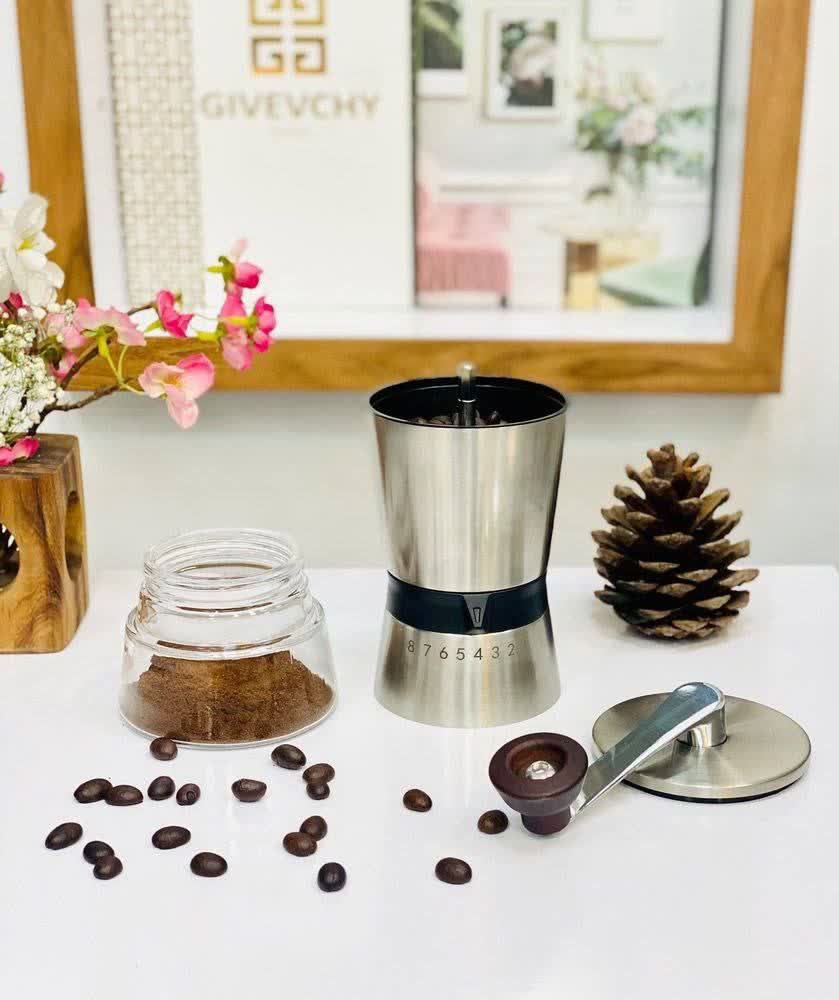 آسیاب قهوه دستی سرامیکی استیل 75 گرمی