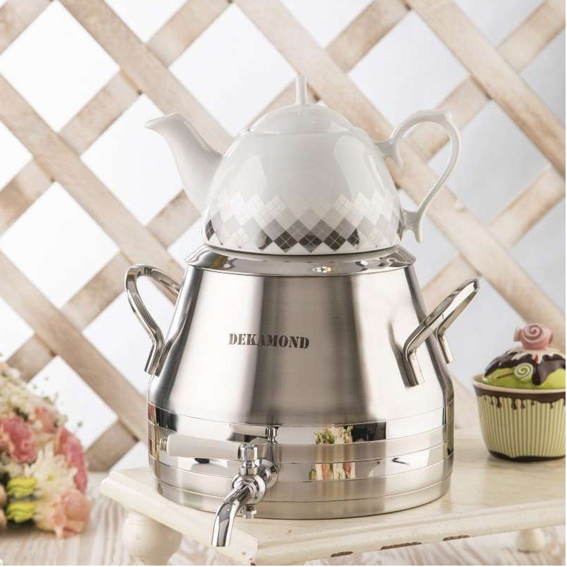 ست کتری و قوری استیل دکاموند مدل پرنسا