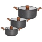 سرویس قابلمه 8 پارچه گرانیت یونیک سری رویال مدل UN8186