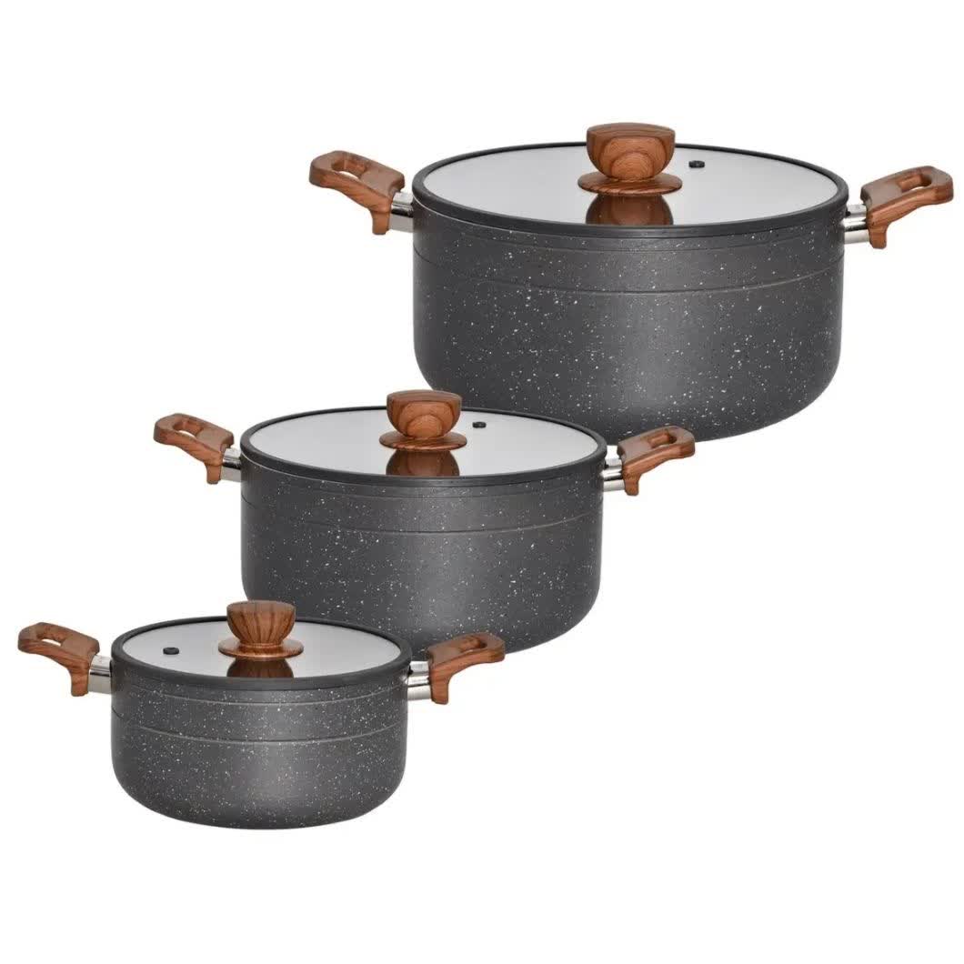 سرویس قابلمه 8 پارچه گرانیت یونیک سری رویال مدل UN8186