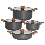 سرویس قابلمه 8 پارچه گرانیت یونیک سری رویال مدل UN8186