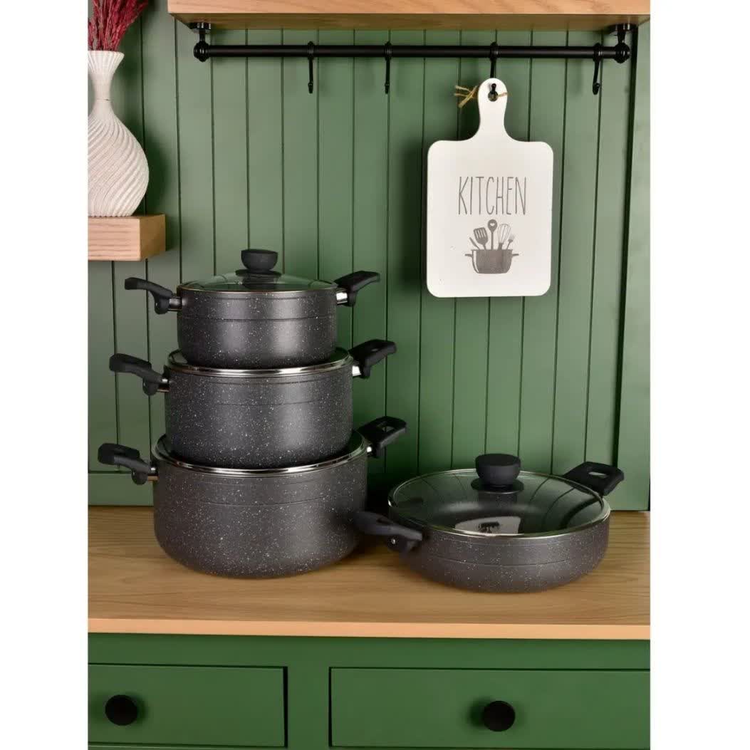 سرویس قابلمه 8 پارچه گرانیت یونیک سری رویال مدل UN8194