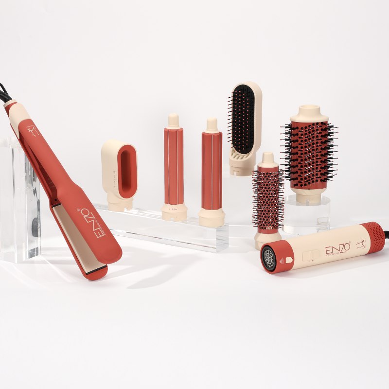 برس حرارتی و سشوار چرخشی انزو EN-6601 با 7 سری (حرفه‌ای)