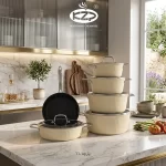 سرویس 11 پارچه درب سیلیکونی آلما برند KZP