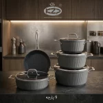 سرویس 9 پارچه درب سیلیکونی آلما برند KZP